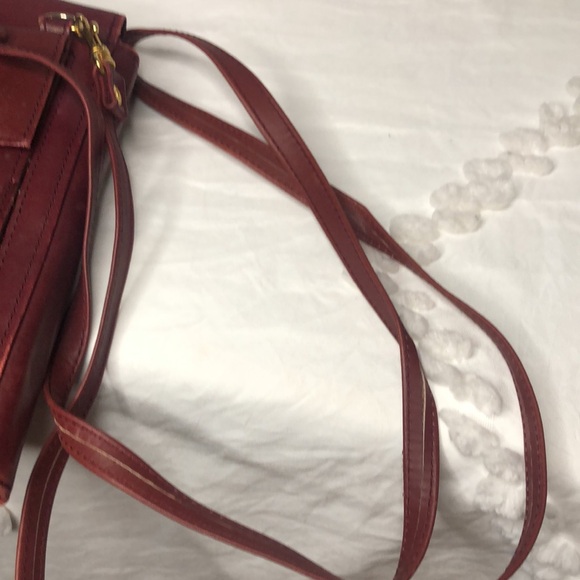 ROLF’S genuine red/burgundy  cowhide crossbody. - Picture 12 of 13